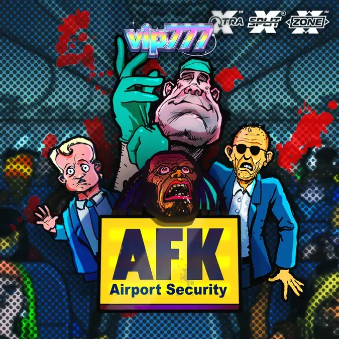 Tampilan visual slot AFK Airport Security dengan tema bandara yang penuh warna